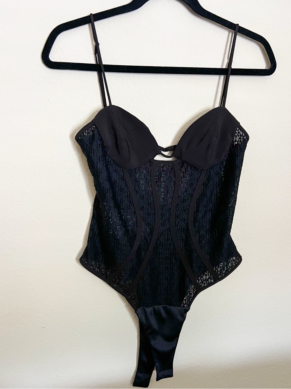 ZARA black lace bodysuit women’s size Small
